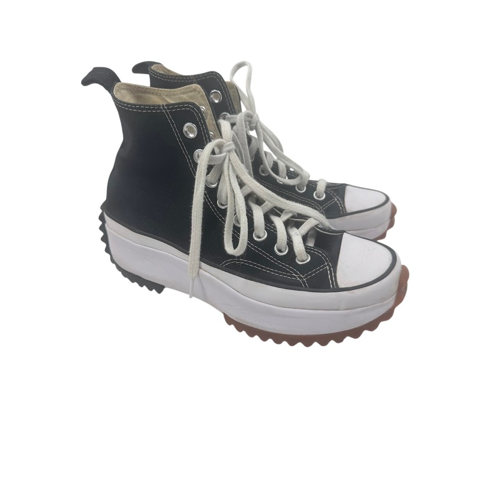 Converse Run Star Hike High Top Platform Sneakers Black White Mens 7 W 8.5 - Picture 4 of 10